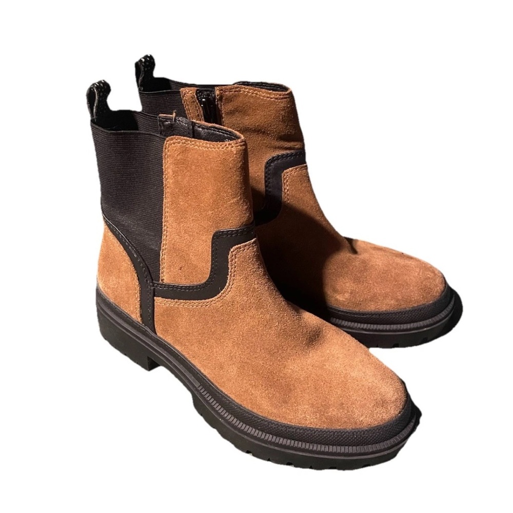 Lucky Brand Brown and Black Ankle Booties worn once, like new